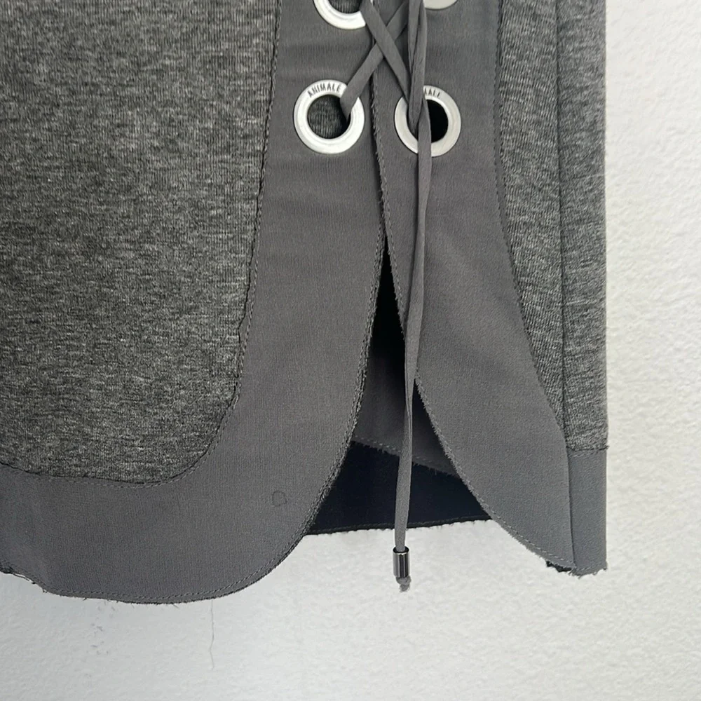 Animale Gray Split Y2K Punk Gothic Mini Skirt 4/6 - Picture 10 of 12